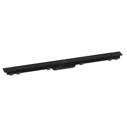 Hansgrohe RainDrain Match Plus - Caniveau de douche 90 cm, avec grille, noir mat 56216670