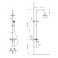 Sapho Kirké - Set de douche 210 avec thermostat de baignoire, chrome KI39C
