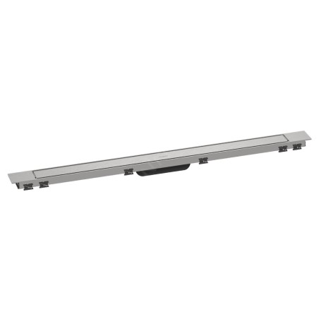Hansgrohe RainDrain Match Plus - Caniveau de douche 100 cm, avec grille, acier inoxydable brossé 56217800