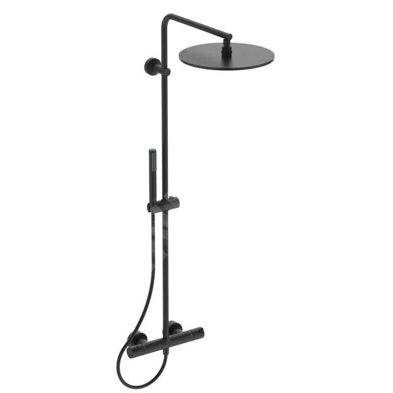 Ideal Standard CeraTherm - Set de douche avec thermostat, diamètre 30 cm, noir soyeux A7589XG Ideal Standard CeraTherm - Set de douche avec thermostat, diamètre 30 cm, noir soyeux A7589XG