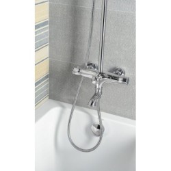 Sapho Kirké - Set de douche 210 avec thermostat de baignoire, chrome KI39C