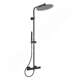 Ideal Standard CeraTherm - Set de douche avec thermostat, diamètre 30 cm, noir soyeux A7589XG