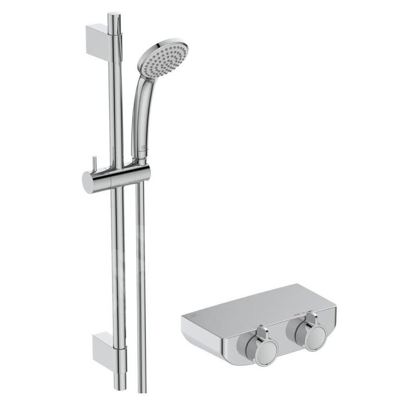 Ideal Standard CeraPlus - Set de douche avec mitigeur thermostatique, chrome A7607AA Ideal Standard CeraPlus - Set de douche avec mitigeur thermostatique, chrome A7607AA