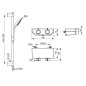 Ideal Standard CeraPlus - Set de douche avec mitigeur thermostatique, chrome A7607AA Ideal Standard CeraPlus - Set de douche avec mitigeur thermostatique, chrome A7607AA