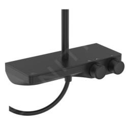 Ideal Standard CeraTherm - Set de douche avec thermostat, diamètre 30 cm, noir soyeux A7631XG