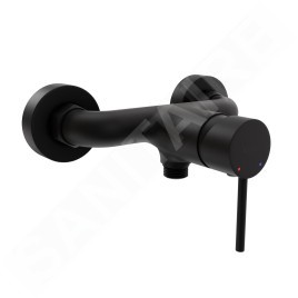 kielle Oudee - Set de douche avec mitigeur, colonne, flexible et tête de douche, noir mat 10202SN14