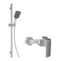 kielle Arkas I - Set de douche avec mitigeur, colonne, flexible et tête de douche, chrome 10211SN10 kielle Arkas I - Set de douche avec mitigeur, colonne, flexible et tête de douche, chrome 10211SN10