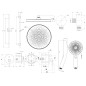 kielle Oudee - Set de douche avec mitigeur encastré, 2 sorties, avec accessoires et corps d’encastrement, noir mat 20602SP14 kielle Oudee - Set de douche avec mitigeur encastré, 2 sorties, avec accessoires et corps d’encastrement, noir mat 20602SP14