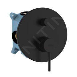 kielle Oudee - Set de douche avec mitigeur encastré, 2 sorties, avec accessoires et corps d’encastrement, noir mat 20602SP14