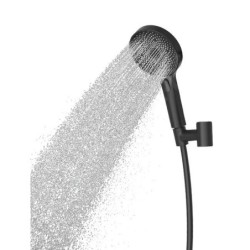 kielle Oudee - Set de douche avec mitigeur encastré, 2 sorties, avec accessoires et corps d’encastrement, noir mat 20602SPT14