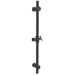 Sapho Douches - Barre de douche avec support, longueur 700 mm, noir mat SC015