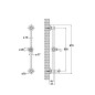 Sapho Antea - Barre de douche avec support, 570 mm, chrome SAL0031