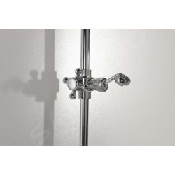 Sapho Antea - Barre de douche avec support, 570 mm, chrome SAL0031