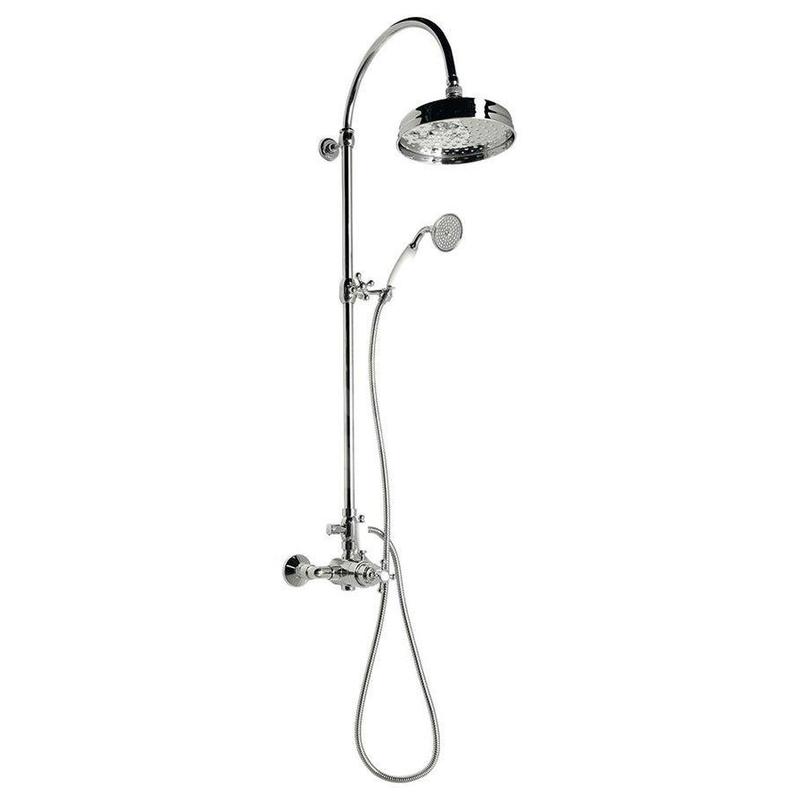 Sapho Antea - Colonne de douche avec thermostat encastré, 200 mm, chrome SET041 Sapho Antea - Colonne de douche avec thermostat encastré, 200 mm, chrome SET041