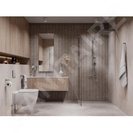 Novaservis Metalia 54 - Set de douche avec thermostat, 30x20 cm, 3 jets, chrome SET034/TER,0