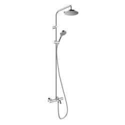 Hansgrohe Vernis Blend - Set de douche Showerpipe 200 avec thermostat de bain, EcoSmart, chrome 26079000