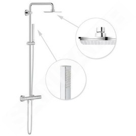 Grohe Euphoria Cube - Set de douche avec thermostat, 152x152 mm, chrome 27932000