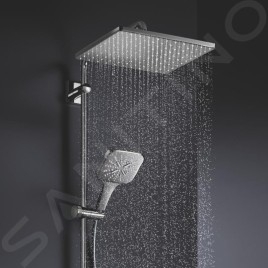 Grohe Rainshower SmartActive Cube - Colonne de douche 310 avec mitigeur thermostatique, 9,5 l/min, 3 jets, chrome 26652000