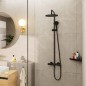 Hansgrohe Vernis Blend - Set de douche Showerpipe 240 avec thermostat, 2 jets, EcoSmart, noir mat 26428670 Hansgrohe Vernis Blend - Set de douche Showerpipe 240 avec thermostat, 2 jets, EcoSmart, noir mat 26428670