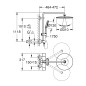 Grohe Rainshower SmartActive - Colonne de douche 310 avec mitigeur thermostatique, 9,5 l/min, 3 jets, chrome 26648000