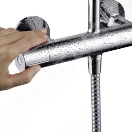 Hansgrohe Vernis Blend - Set de douche Showerpipe 200 avec thermostat, Green, chrome 26318000