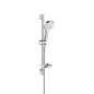 Hansgrohe Croma Select E - Set de douche Vario 0,65m avec porte-savon Casetta, blanc/chrome 26586400