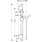 Hansgrohe Unica'S - Barre de douche 650 mm avec flexible, aspect doré poli 28632990