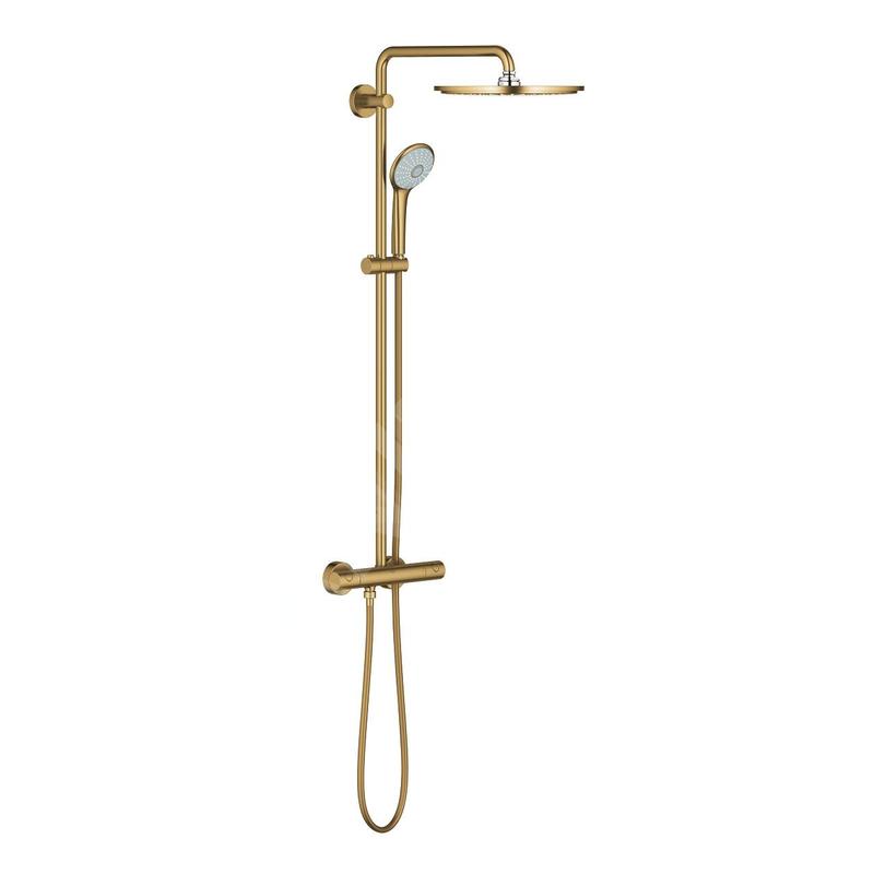 Grohe Euphoria - Set de douche 310 avec thermostat, 3 jets, Cool Sunrise brossé 26075GN0 Grohe Euphoria - Set de douche 310 avec thermostat, 3 jets, Cool Sunrise brossé 26075GN0