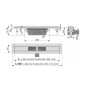Alcadrain Douchegoten - Caniveau de douche Professional 1150 mm, avec rebord pour grille perforée, inox APZ6-1150 Alcadrain Douchegoten - Caniveau de douche Professional 1150 mm, avec rebord pour grille perforée, inox APZ6-1150