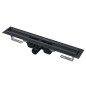 Alcadrain Douchegoten - Bac à douche 1050 mm, avec bord pour grille perforée, noir mat APZ1BLACK-1050