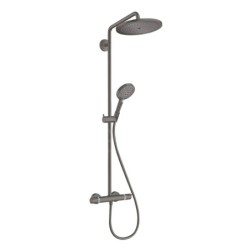 Hansgrohe Croma Select S - Set de douche Showerpipe 280 avec thermostat, EcoSmart, chrome noir brossé 26891340