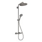Hansgrohe Croma Select S - Set de douche Showerpipe 280 avec thermostat, EcoSmart, chrome noir brossé 26891340 Hansgrohe Croma Select S - Set de douche Showerpipe 280 avec thermostat, EcoSmart, chrome noir brossé 26891340