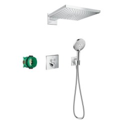 Hansgrohe Raindance E - Set de douche 300, avec thermostat ShowerSelect encastré, chrome 27952000
