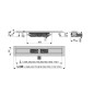 Alcadrain Douchegoten - Caniveau de douche Low 950 mm, avec rebord pour grille perforée, inox APZ101-950 Alcadrain Douchegoten - Caniveau de douche Low 950 mm, avec rebord pour grille perforée, inox APZ101-950