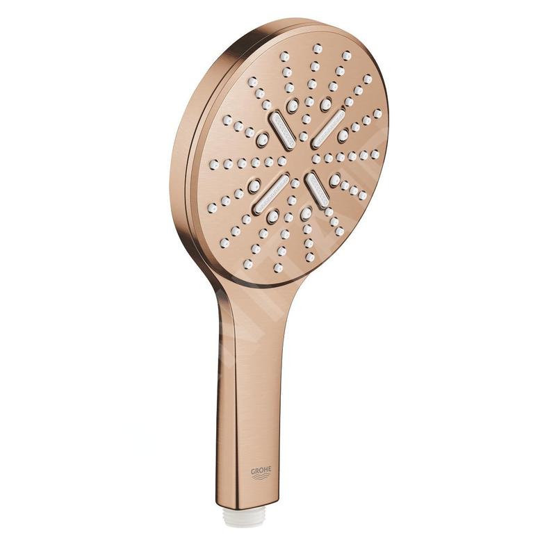 Grohe Rainshower SmartActive - Douche de tête 130 9,5 l/min, 3 jets, Warm Sunset brossé 26574DL0