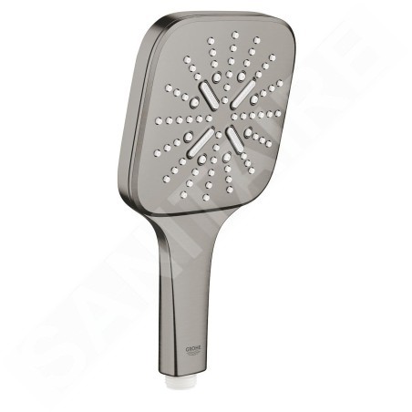 Grohe Rainshower SmartActive Cube - Douche de tête 130 9,5 l/min, 3 jets, Hard Graphite brossé 26582AL0