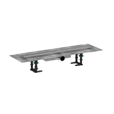 Hansgrohe RainDrain Compact - Caniveau de douche 60 cm, avec grille, acier inoxydable brossé 56162800