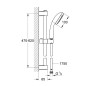 Grohe Vitalio Start - Set de pommeau de douche, 2 jets, barre et flexible, chrome 27948000