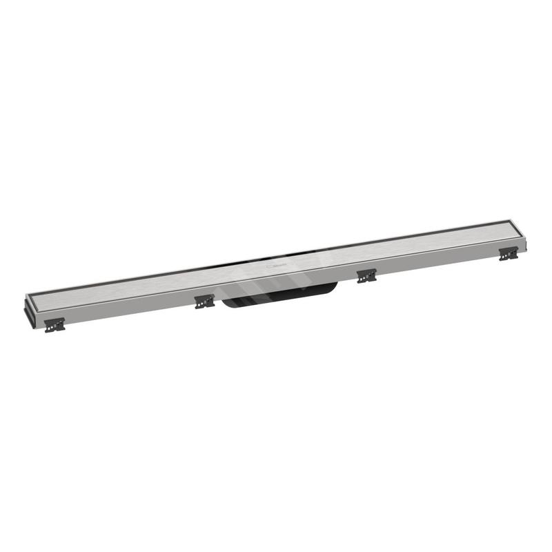 Hansgrohe RainDrain Match - Caniveau de douche linéaire avec grille en inox 800, avec cadre réglable en hauteur, inox brossé Hansgrohe RainDrain Match - Caniveau de douche linéaire avec grille en inox 800, avec cadre réglable en hauteur, inox brossé