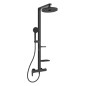 Ideal Standard ALU+ - Set de douche avec mitigeur, diamètre 26 cm, 2 jets, noir soyeux BD584XG