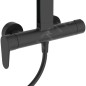 Ideal Standard ALU+ - Set de douche avec mitigeur, diamètre 26 cm, 2 jets, noir soyeux BD584XG