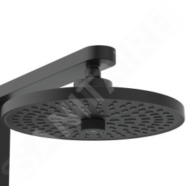 Ideal Standard ALU+ - Set de douche avec mitigeur, diamètre 26 cm, 2 jets, noir soyeux BD584XG