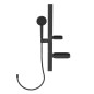 Ideal Standard ALU+ - Set de pommeau de douche, barre et flexible, 2 jets, noir soyeux BD586XG