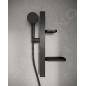 Ideal Standard ALU+ - Set de pommeau de douche, barre et flexible, 2 jets, noir soyeux BD586XG
