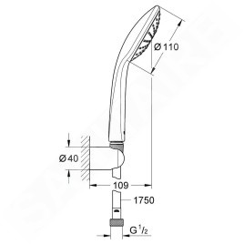 Grohe Vitalio Joy - Set de pommeau de douche, support et flexible, chrome 27324000
