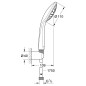 Grohe Vitalio Joy - Set de pommeau de douche, support et flexible, chrome 27324000