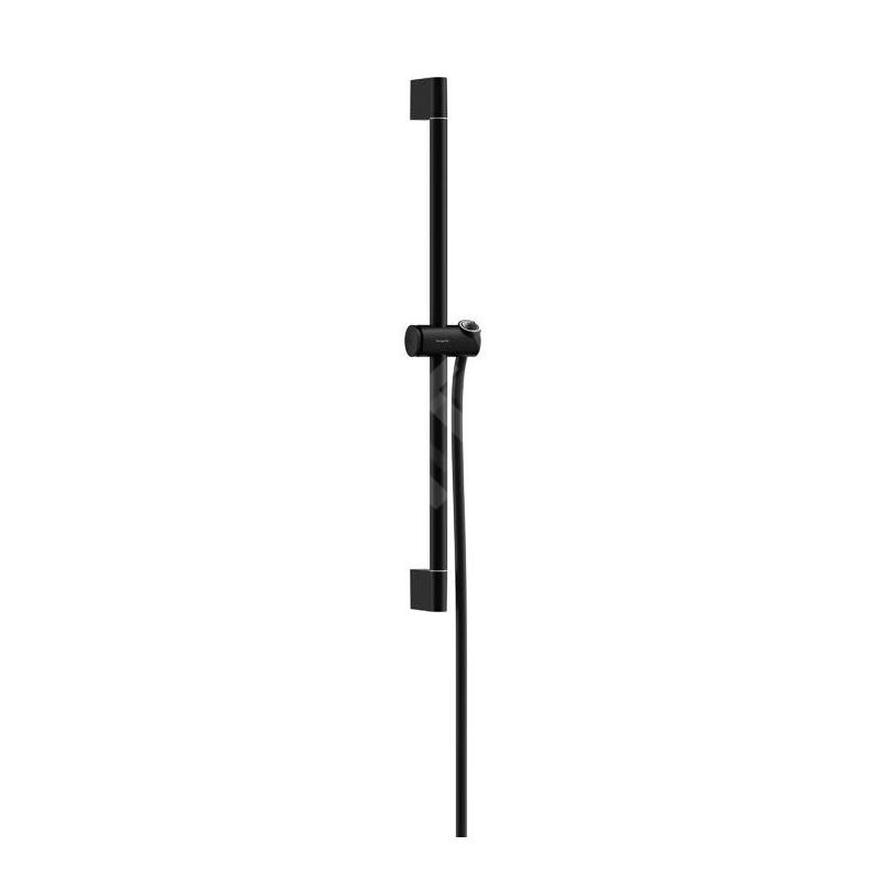 Hansgrohe Unica - Barre de douche 67 mm, avec flexible, noir mat 24400670