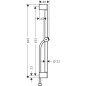 Hansgrohe Unica - Barre de douche 67 mm, avec flexible, noir mat 24400670