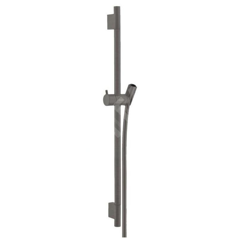 Hansgrohe Unica'S - Barre de douche 650 mm avec flexible, noir chromé brossé 28632340