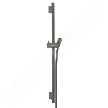 Hansgrohe Unica'S - Barre de douche 650 mm avec flexible, noir chromé brossé 28632340